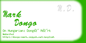 mark dongo business card